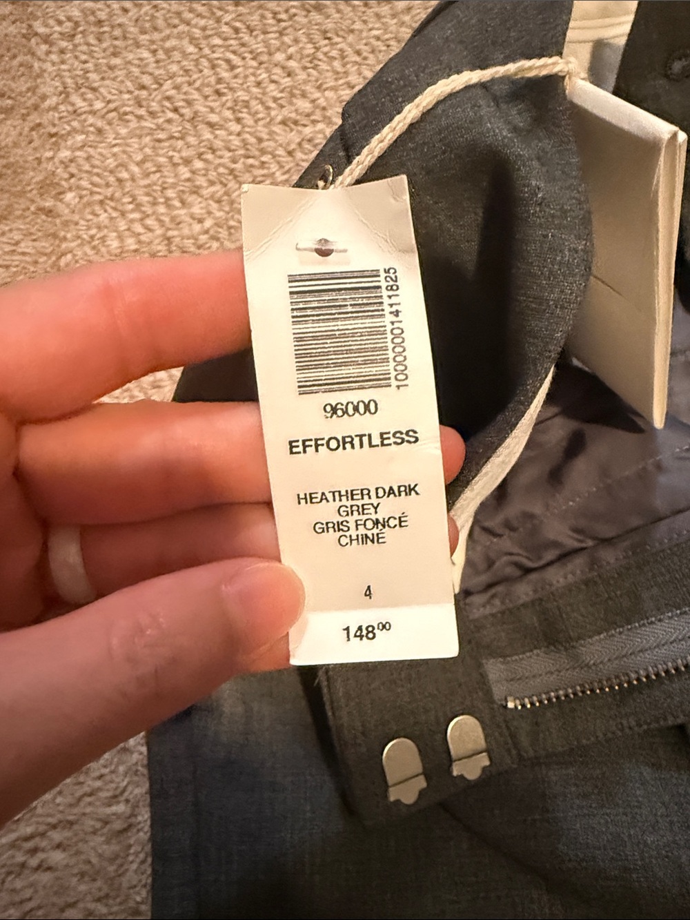Aritzia | Effortless Pants | Heathered Dark Gray | Size 4 | NwT - Picture 3 of 5